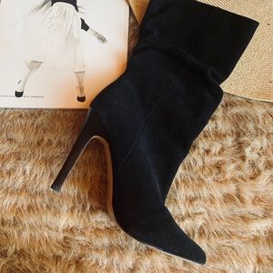 Aldo black leather boots